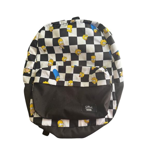 Vans The Simpsons Limited Edition Checkered Book‎ Bag - Picture 1 of 8
